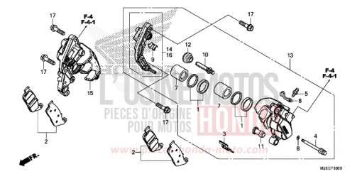 FRONT BRAKE CALIPER (1) CB650FAE de 2014